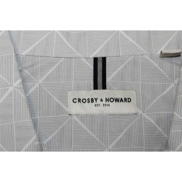 Crosby & Howard Shirts Nwt 89 Crosby Howard Otis Grey Printed Shirt